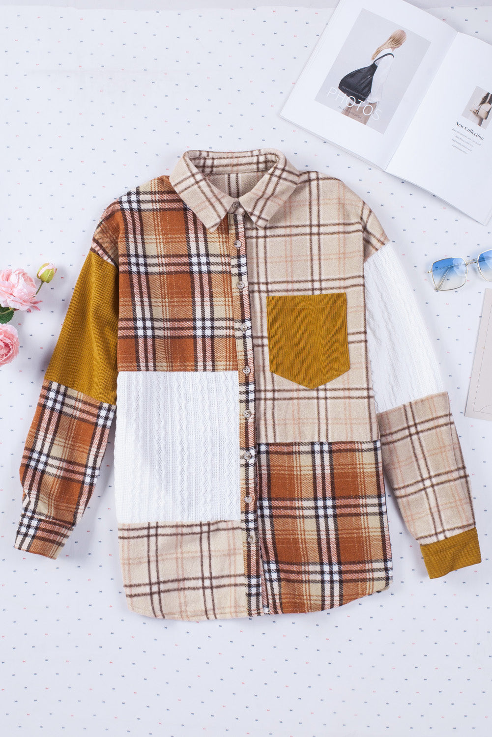 Plaid Pocket Shirt Jacket