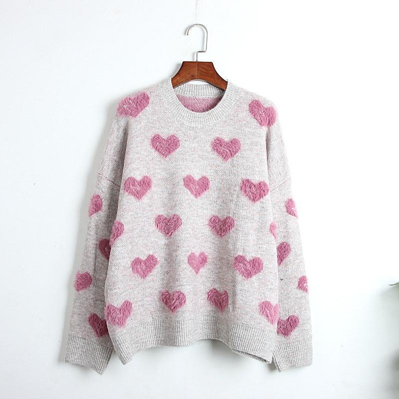 Pullover Thick  Wool Sweater Love Fairy Style Warm Lazy Sweater Women