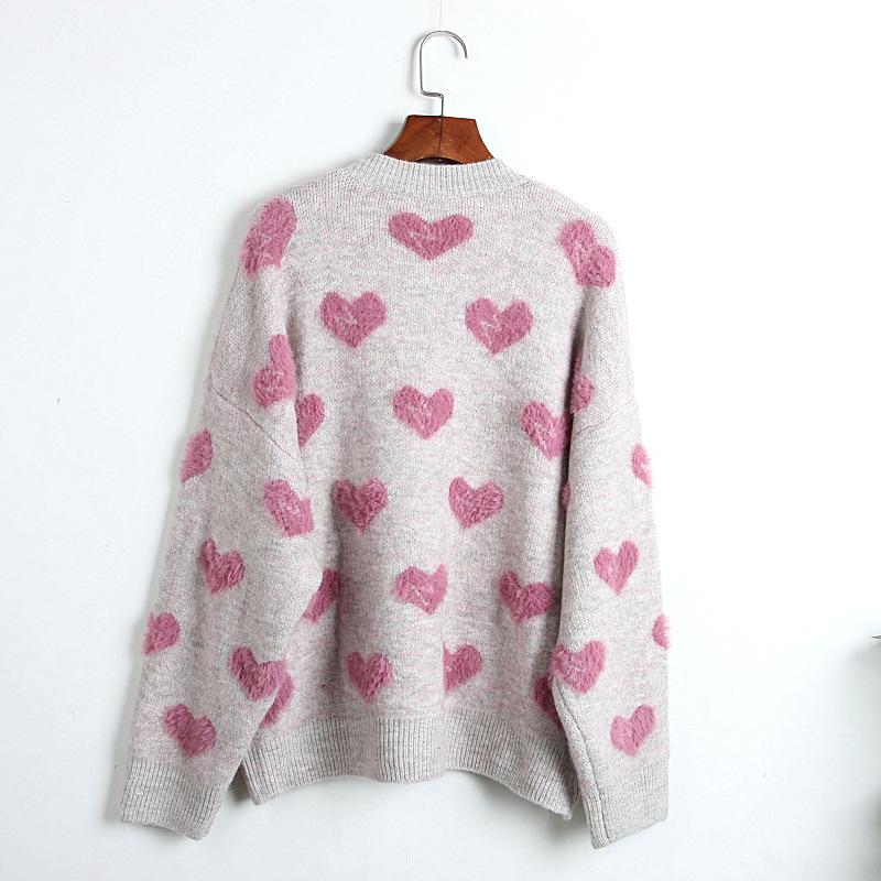 Pullover Thick  Wool Sweater Love Fairy Style Warm Lazy Sweater Women