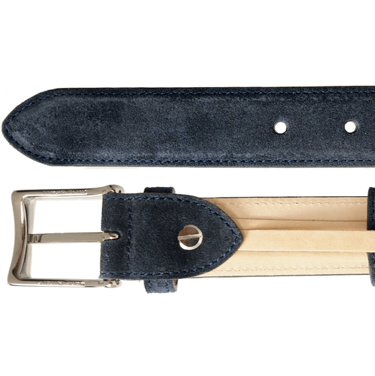 30 mm Sartorial Suede Belt Navy