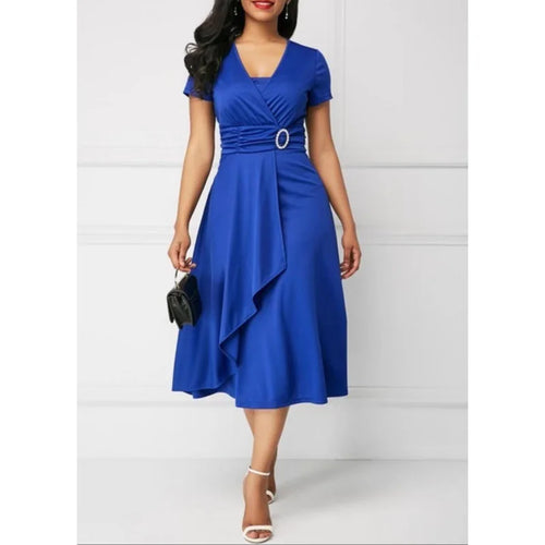 2024 Summer Elegant V-neck Plus Size 4XL 5XL Night Dress Women Dresses