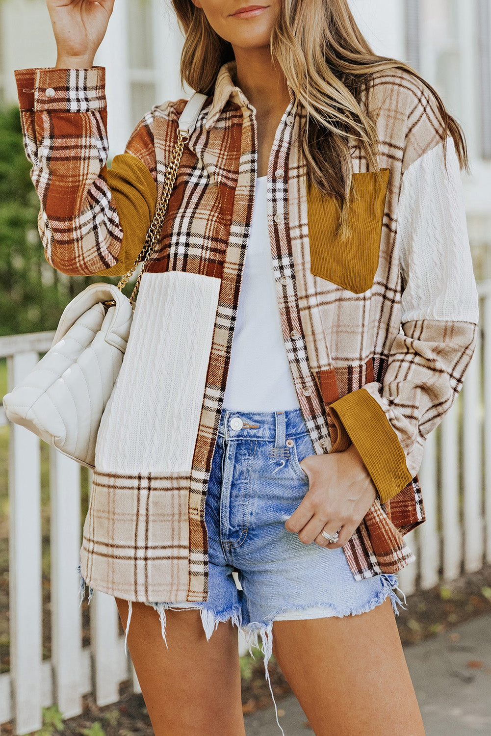 Plaid Pocket Shirt Jacket