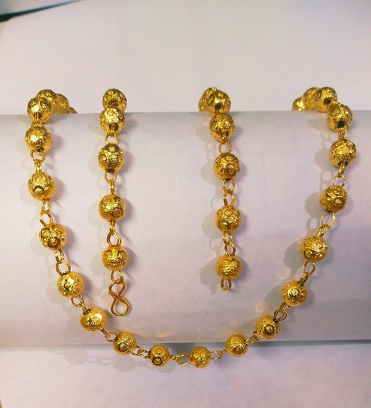 Artificial Gold Plated Beads Design chains