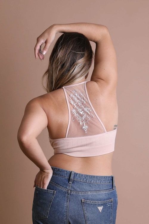 Plus Size Tattoo Back Bralette