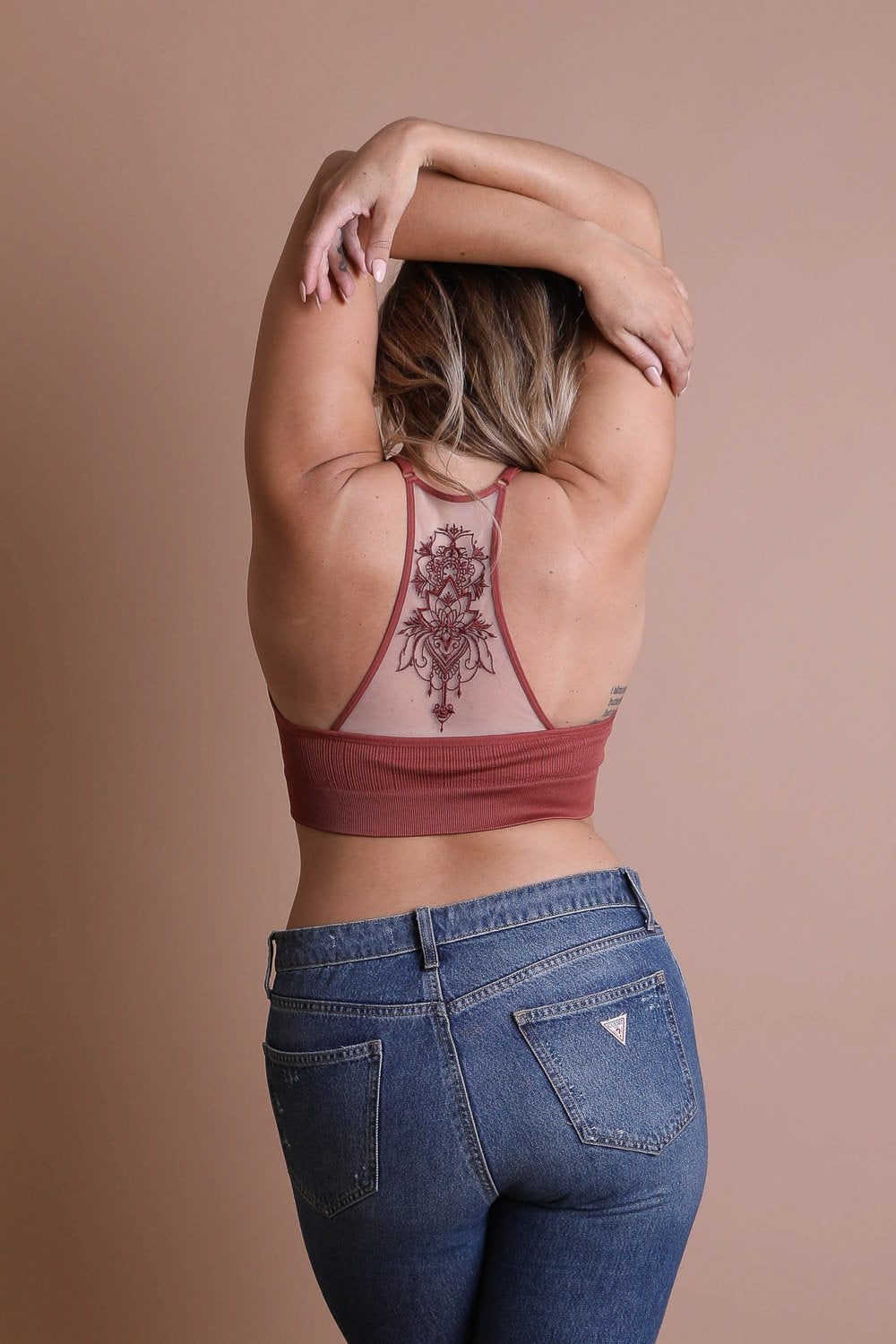 Plus Size Tattoo Back Bralette