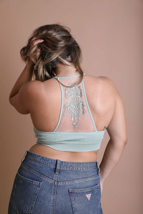 Plus Size Tattoo Back Bralette