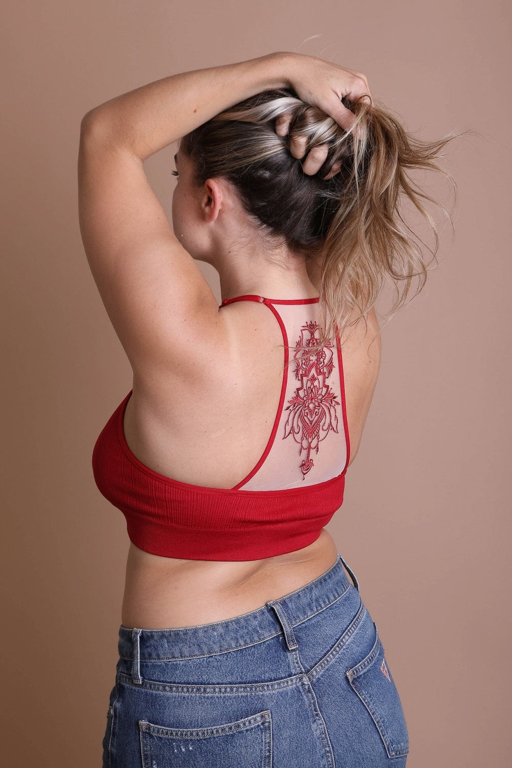 Plus Size Tattoo Back Bralette