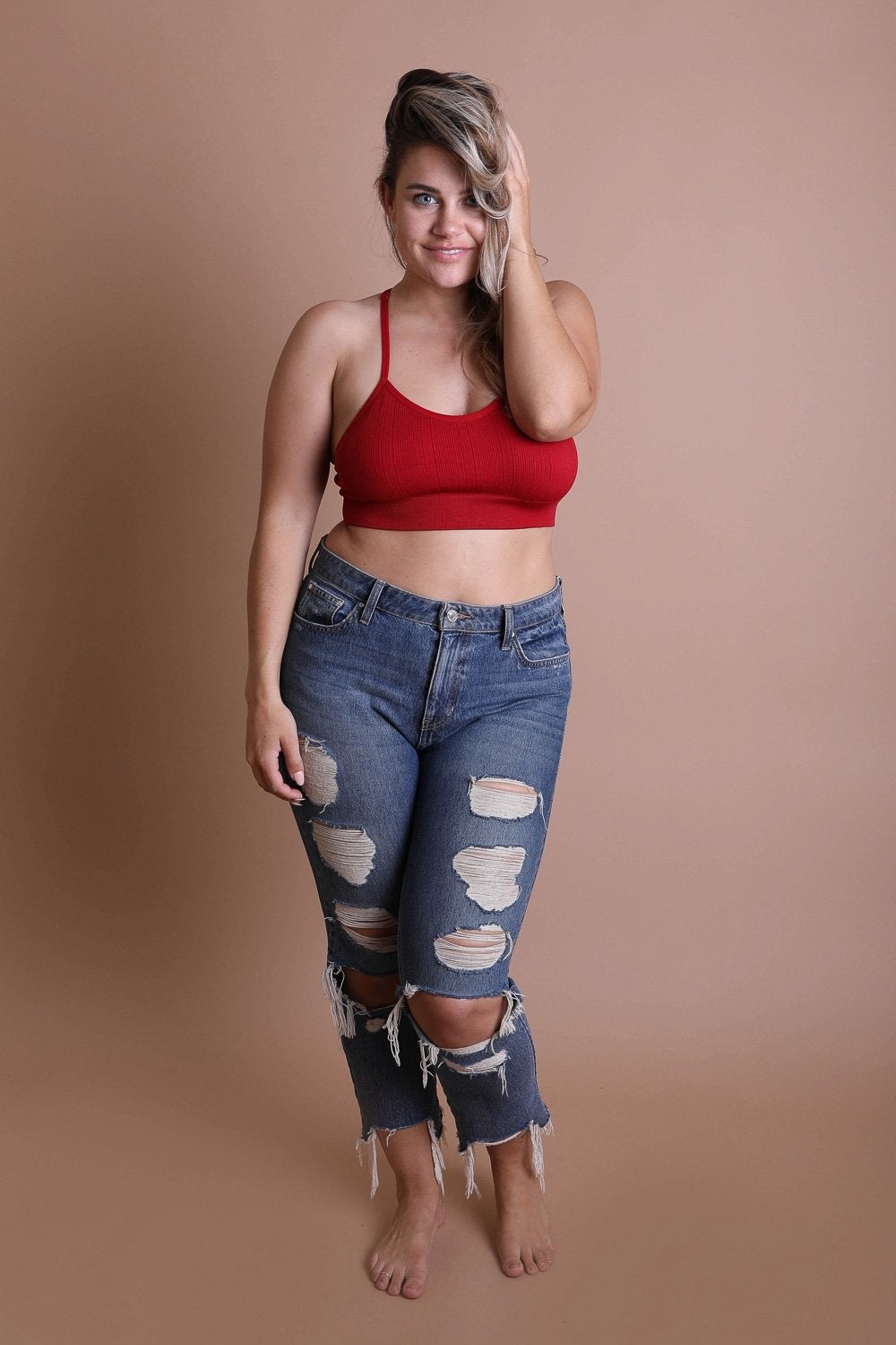 Plus Size Tattoo Back Bralette