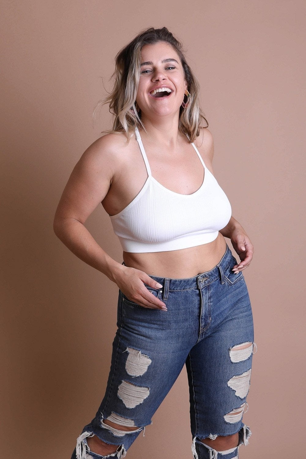 Plus Size Tattoo Back Bralette